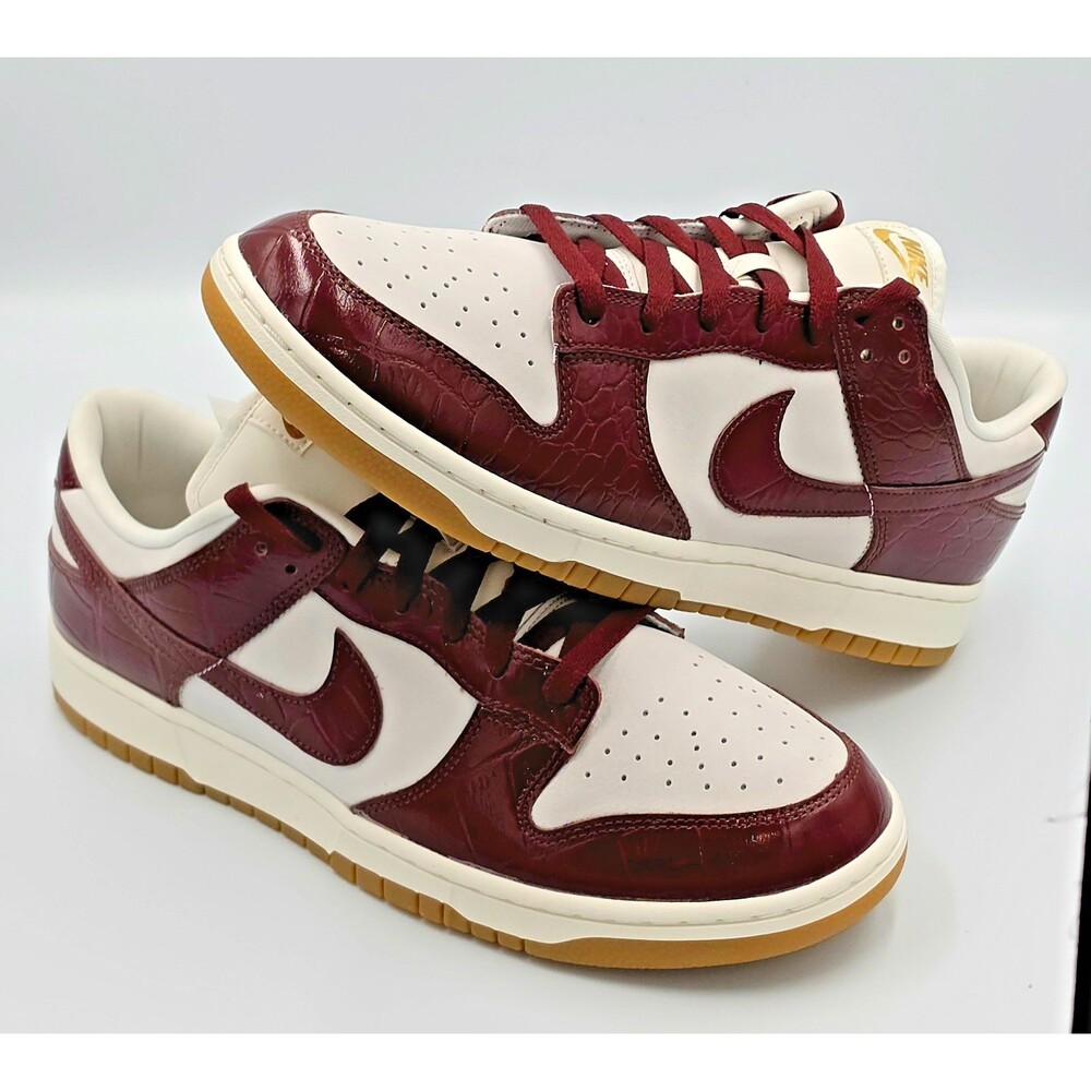 Nike Dunk Low LX Dark Team Red Croc Men’s 12 Women’s 13.5 FJ2260-004 NEW
